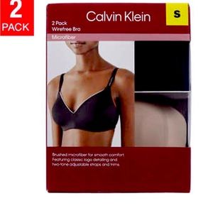 Calvin Klein Ladies' Wirefree Bra 2-pack
Brushed Microfiber